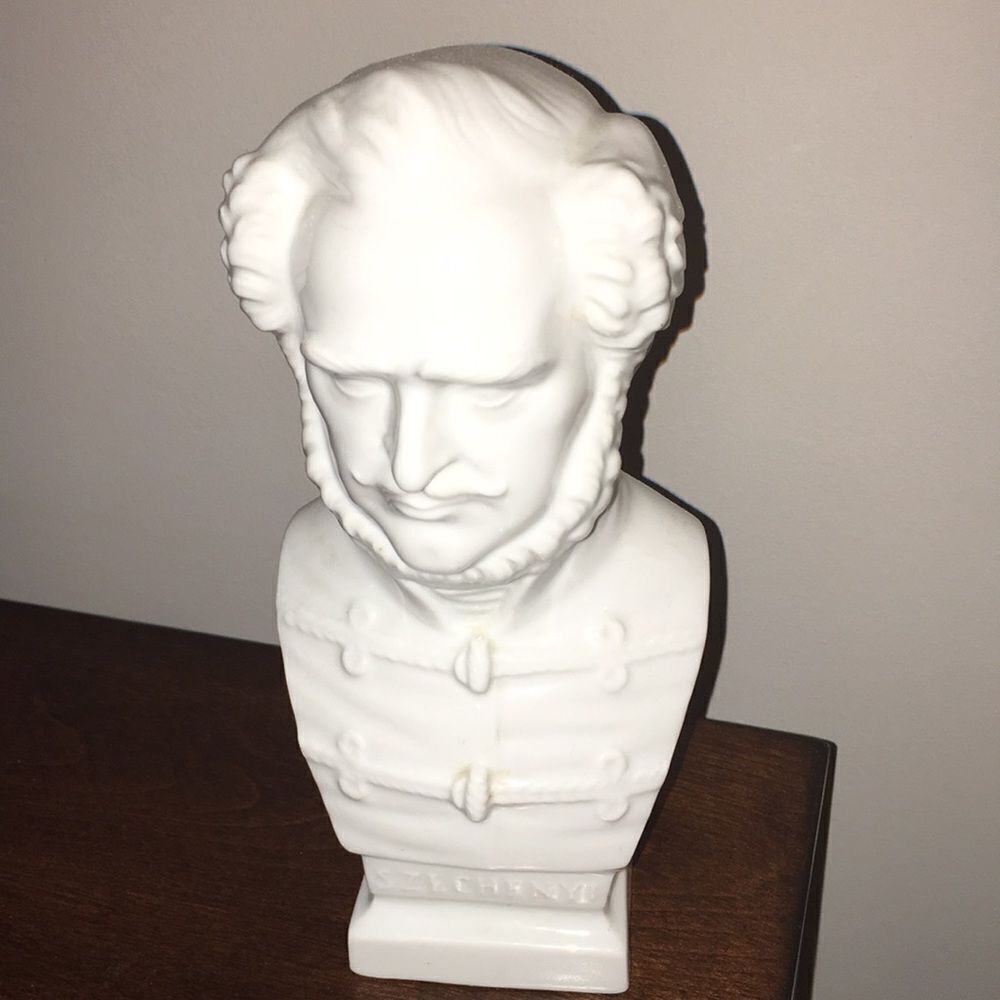 Herend Hungary Historical Mini Bust SZECHENYI 8.5”